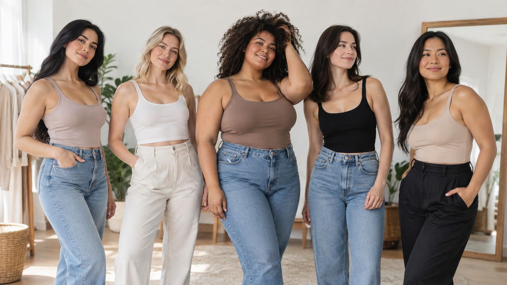 Body shape and body type notes beside clothing sketches